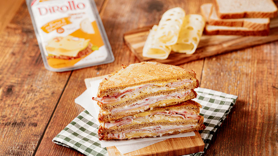 Monte Christo sandwich με Dirollo Emmental Light